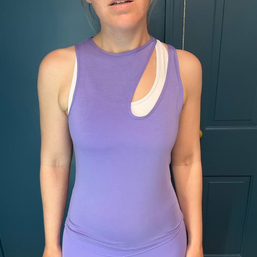 Lululemon Asymmetrical Cut-Out Tank – Violet Purple | Size 4